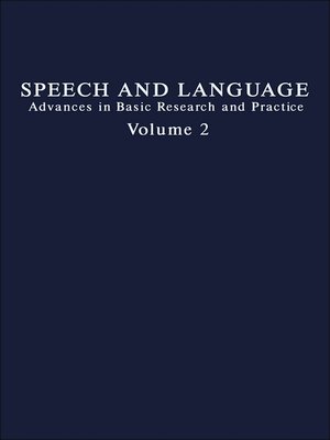 cover image of Speech and Language